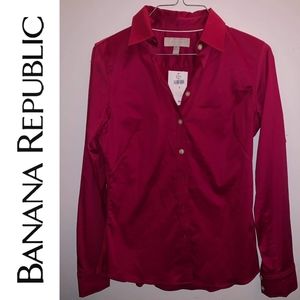 Banana Republic Hot Pink Button Down